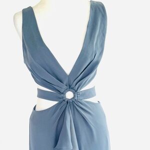 BCBG Maxazria. Blue maxi dress with cutouts size Small/2